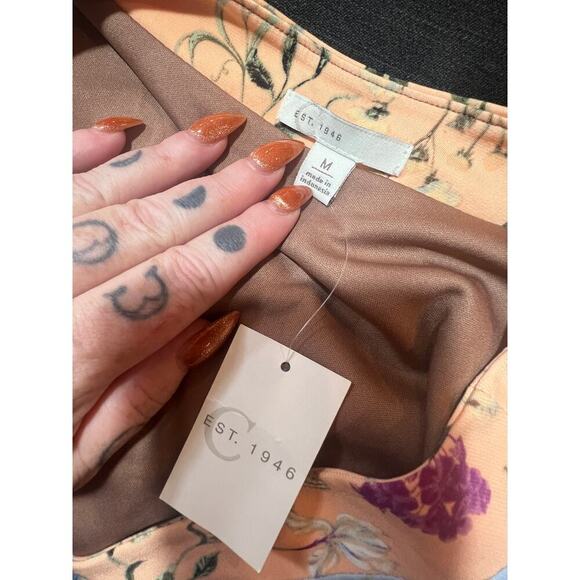 EST 1946 NWT V NECK HI LO FLORAL FULL BLOOM DRESS WOMENS SIZE MEDIUM - Picture 4 of 9